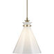 Laria 1 Light Champagne Bronze Pendant Ceiling Light in Opal