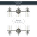 Niccol 3 Light 24 inch Brushed Nickel Vanity Light Wall Light