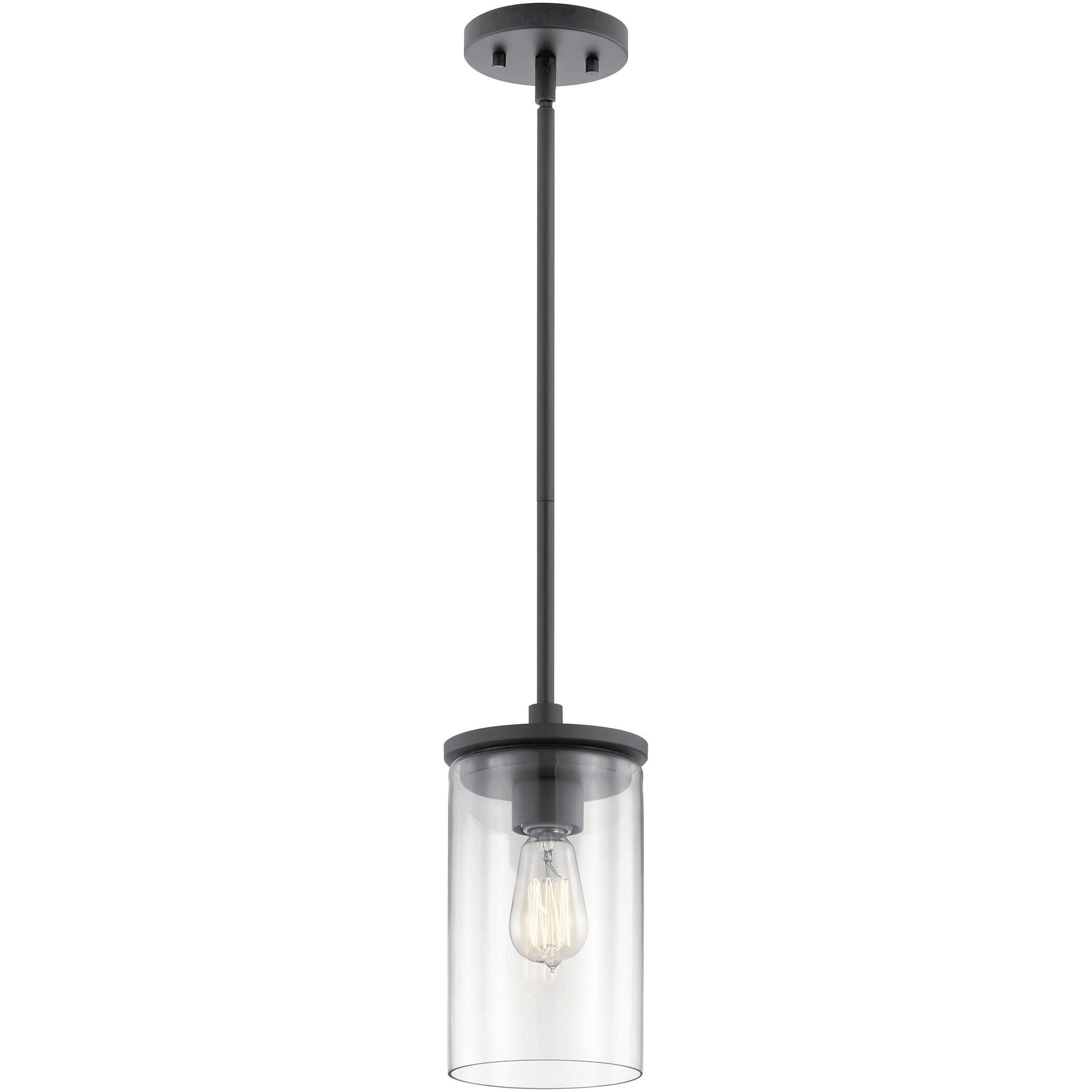 Crosby 1 Light 6 inch Black Mini Pendant Ceiling Light