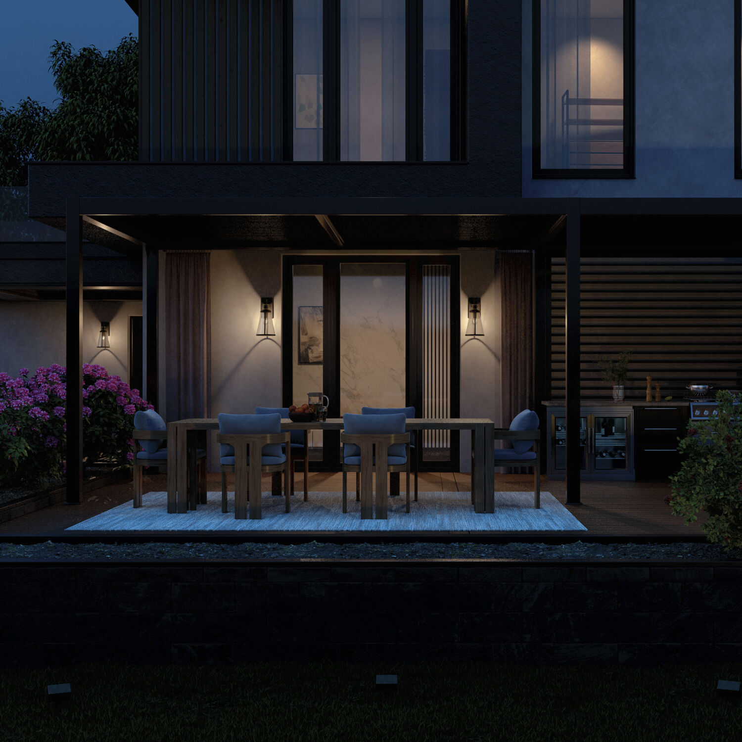 Talman 1 Light 18 inch Black Textured Outdoor Wall, Medium