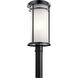 Toman 1 Light 22 inch Black Outdoor Post Lantern in Incandescent