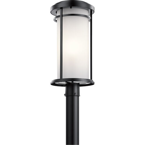 Toman 1 Light 22 inch Black Outdoor Post Lantern in Incandescent