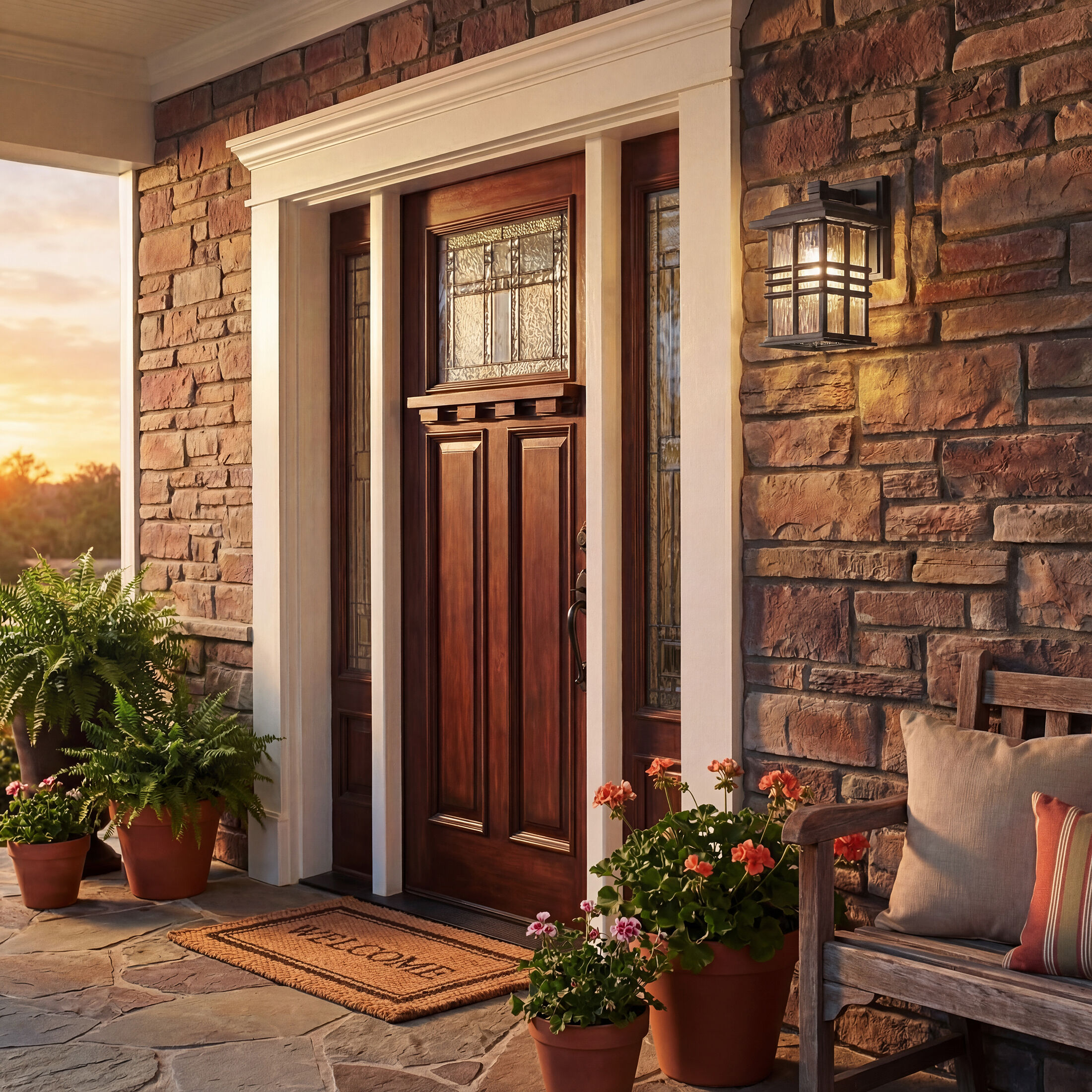 Beacon Square 1 Light 12 inch Olde Bronze Outdoor Wall, Small