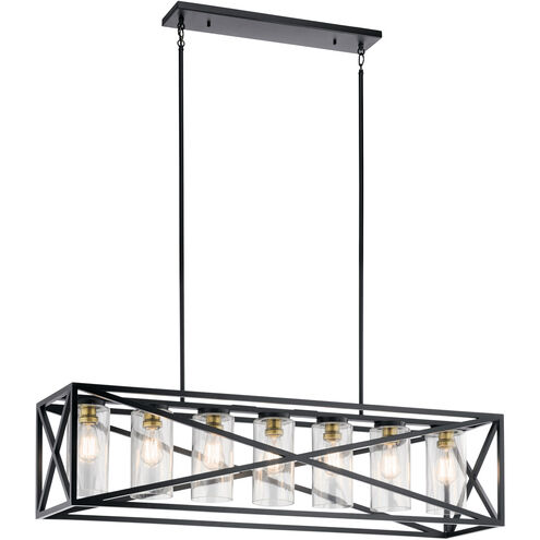 Moorgate 7 Light 12 inch Black Chandelier Linear (Single) Ceiling Light