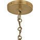 Palmela 4 Light Lacquered Brass Convertible Chandelier Ceiling Light