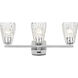 Marant 3 Light 23.75 inch Chrome Vanity Light Wall Light
