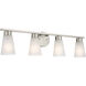 Stamos 4 Light 31 inch Brushed Nickel Bath Vanity Light Wall Light, 4 Arm