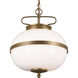 Homestead Opal 2 Light 12 inch Champagne Bronze Pendant Ceiling Light, Opal