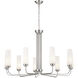Truby 9 Light 38 inch Polished Nickel Chandelier Ceiling Light, Large