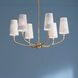 Adeena 6 Light 26.75 inch Brushed Natural Brass Chandelier Ceiling Light
