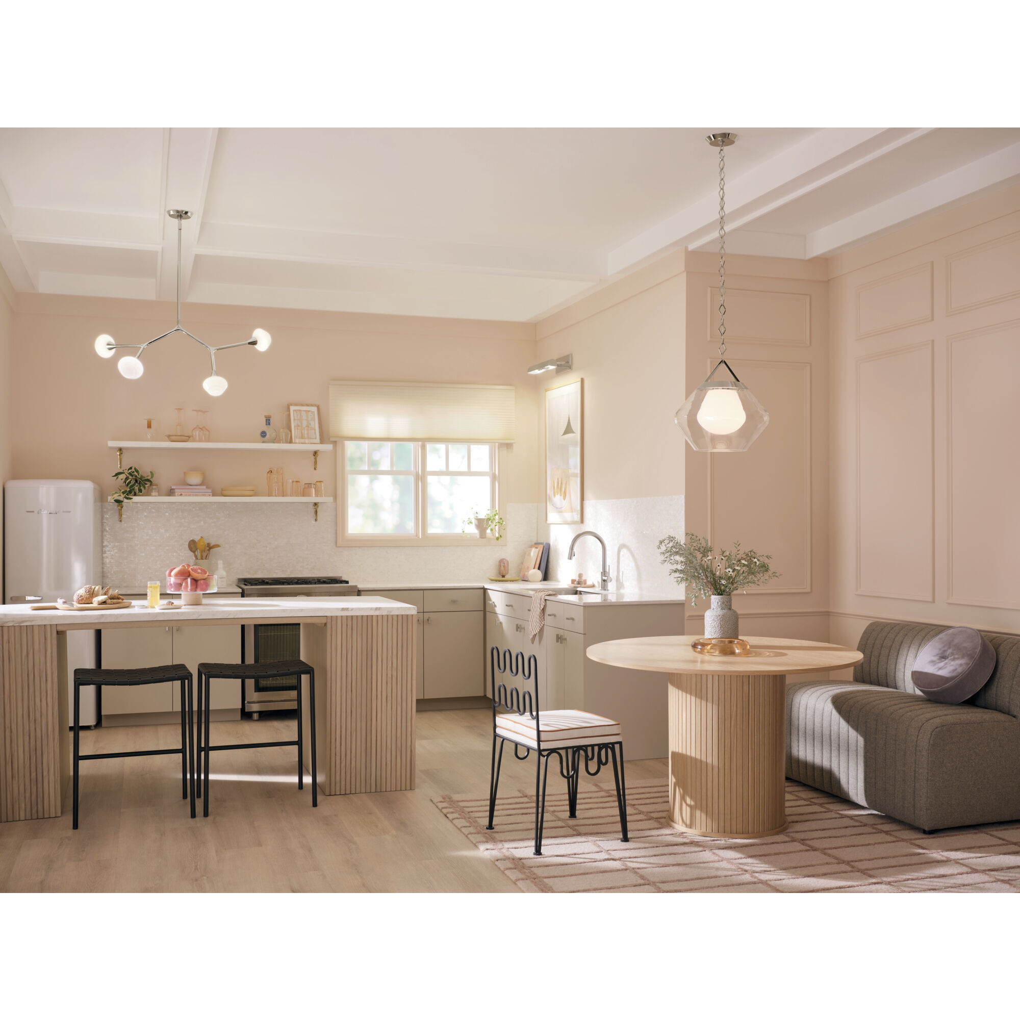 Cassius 4 Light 5.25 inch Polished Nickel Chandelier Ceiling Light, Convertible