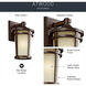 Atwood 1 Light 11 inch Brown Stone Outdoor Wall, Small