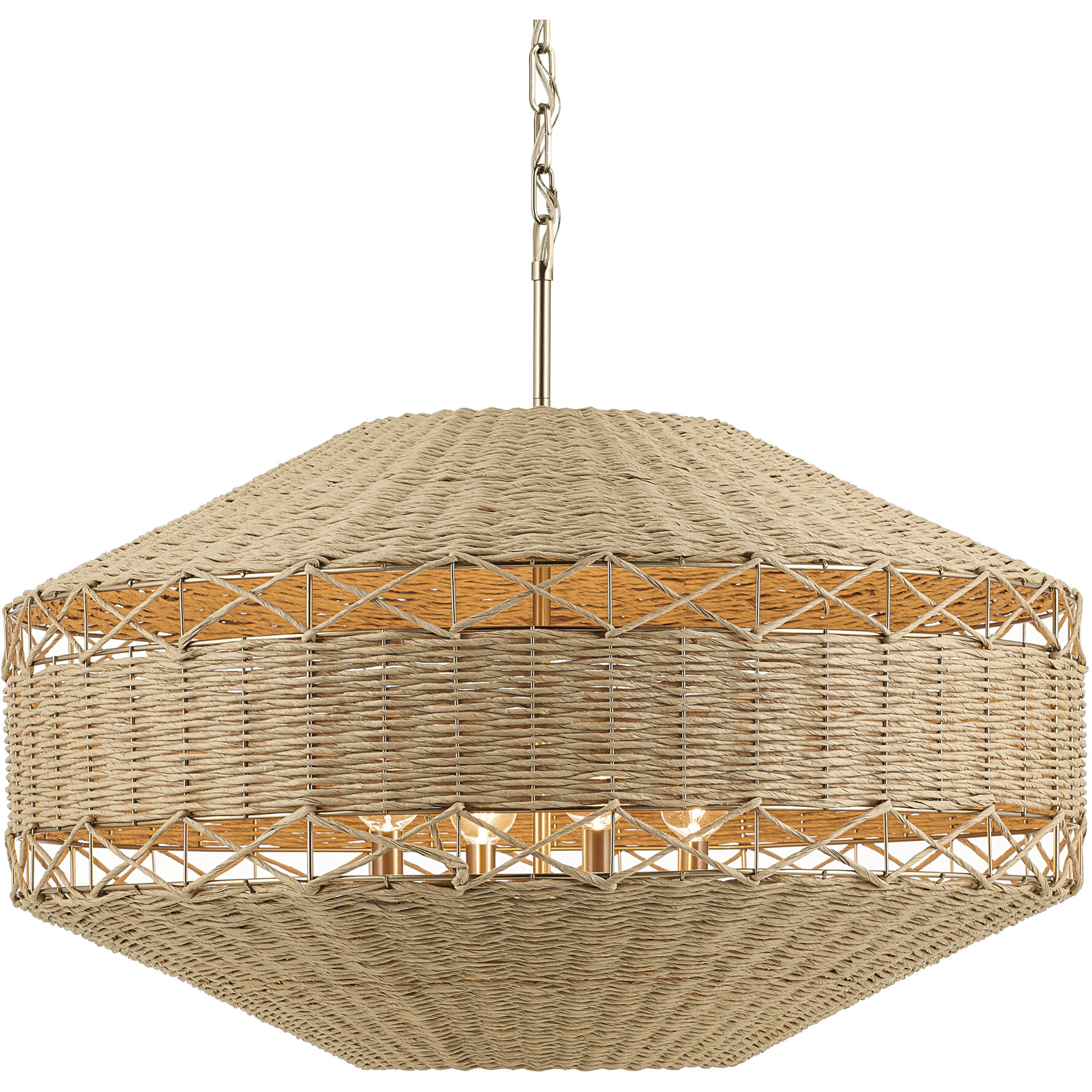Lulo 4 Light Champagne Bronze Pendant Ceiling Light