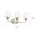 Valserrano 3 Light 24 inch Brushed Nickel Wall Mt Bath 3 Arm Wall Light