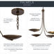 Palmela 4 Light Lacquered Bronze Chandelier Ceiling Light