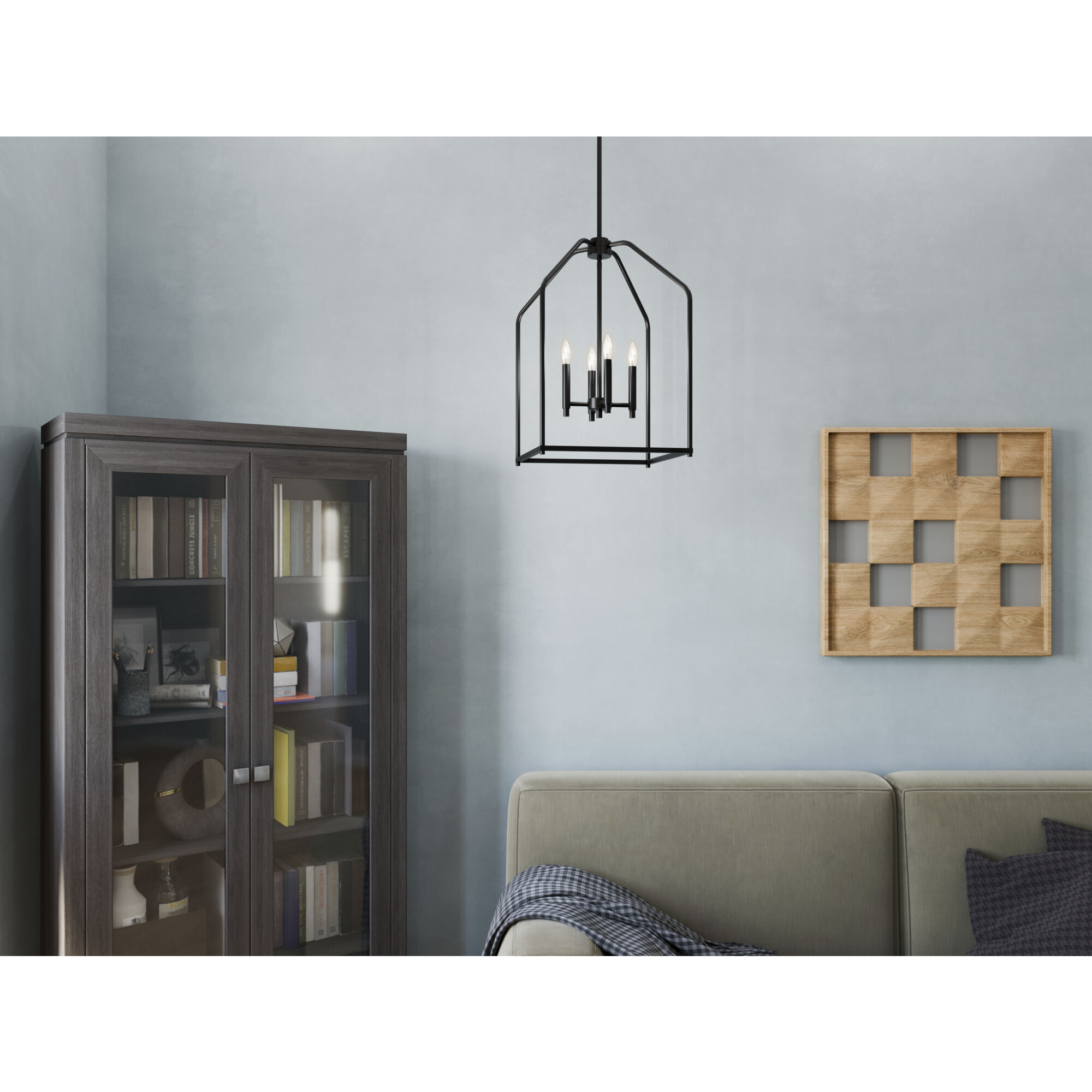 Madden 4 Light 16 inch Black Foyer Pendant Ceiling Light