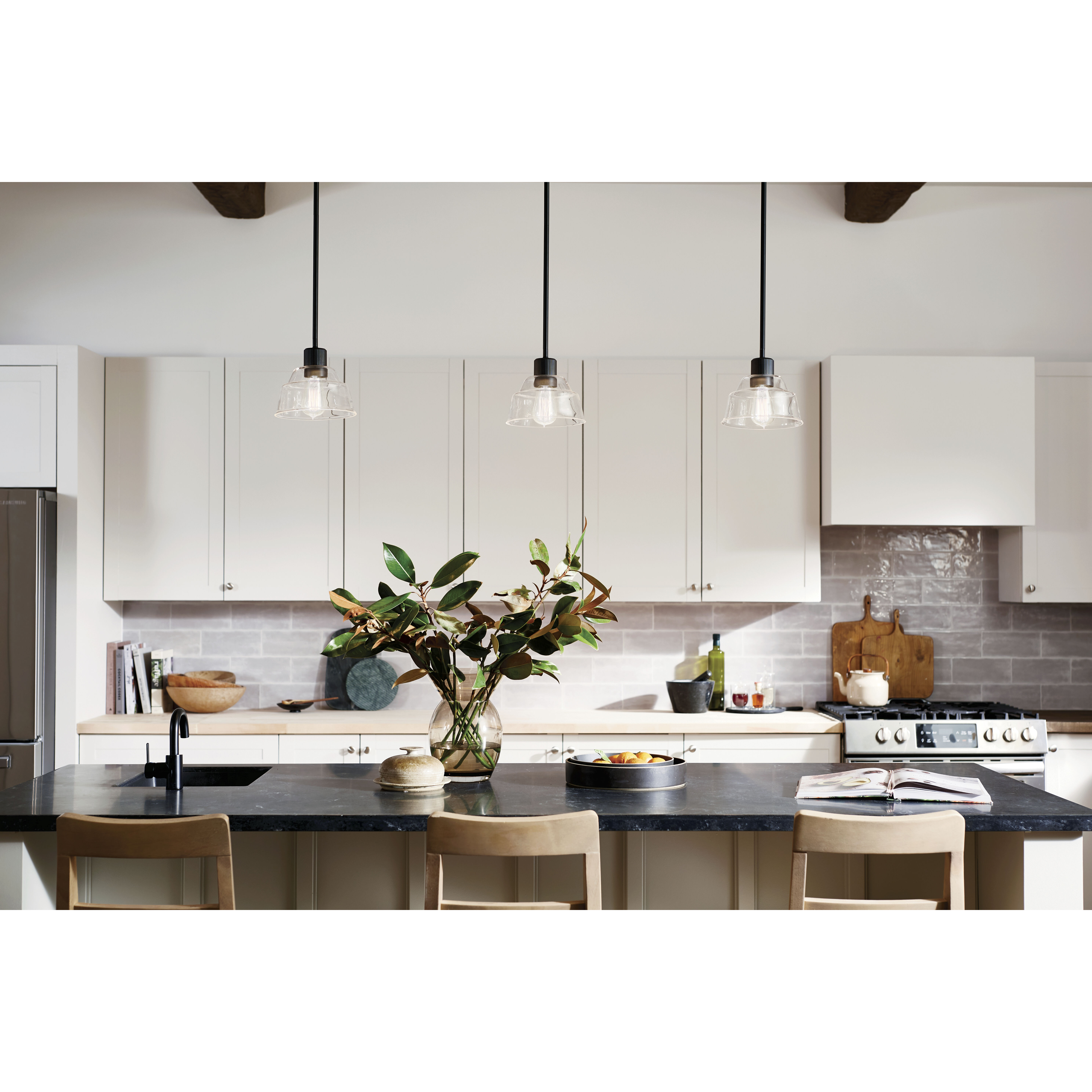 Kichler 52405BK Eastmont 1 Light 8 inch Black Mini Pendant Ceiling Light