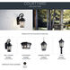 Courtyard 1 Light 18 inch Textured Black Outdoor Wall in A21, Medium