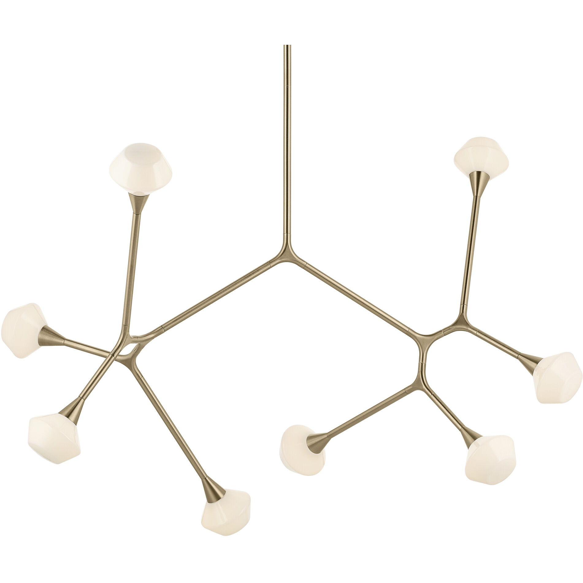 Cassius 8 Light 32 inch Champagne Bronze Chandelier Ceiling Light, Convertible