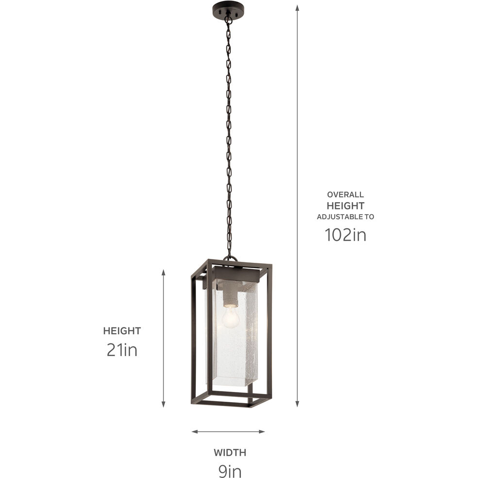 Mercer 1 Light 9 inch Olde Bronze Outdoor Hanging Pendant