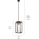 Mercer 1 Light 9 inch Olde Bronze Outdoor Hanging Pendant