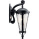 Cresleigh 1 Light 18 inch Black with Silver Highlights Outdoor Wall, Medium