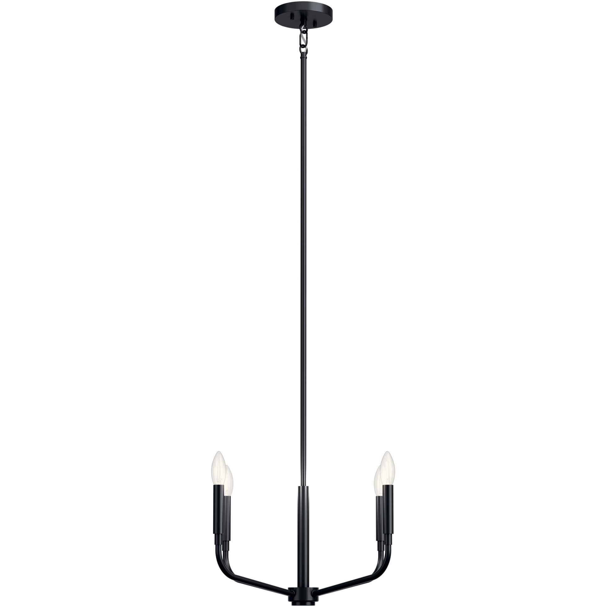 Madden 4 Light Black Chandelier/Semi Flush Ceiling Light