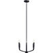 Madden 4 Light Black Chandelier/Semi Flush Ceiling Light