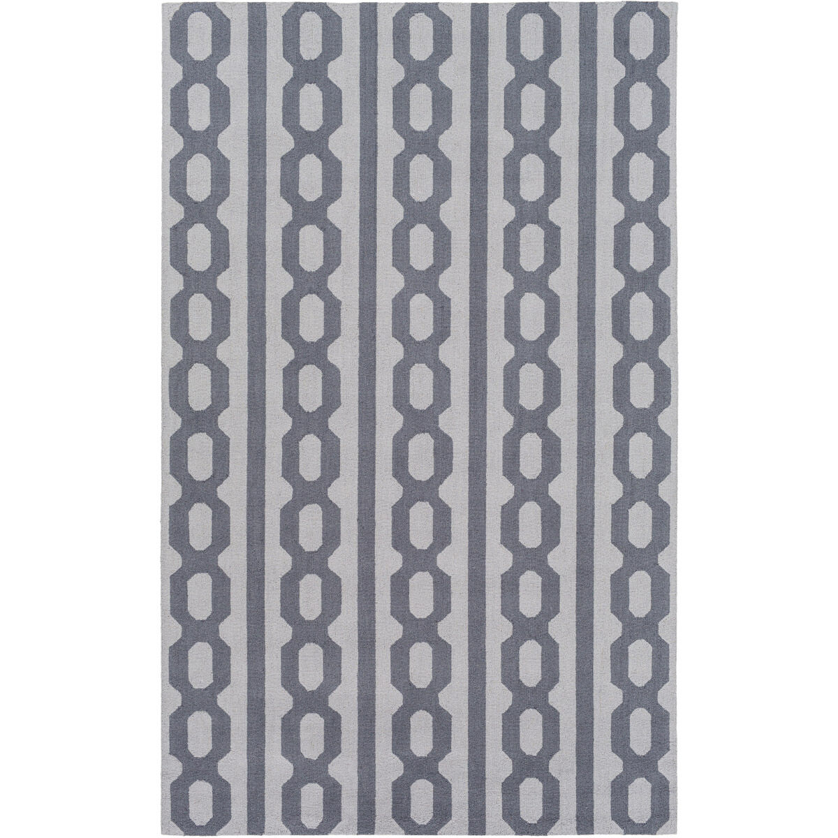 Lockhart 36 X 24 inch Blue and Gray Area Rug, Wool