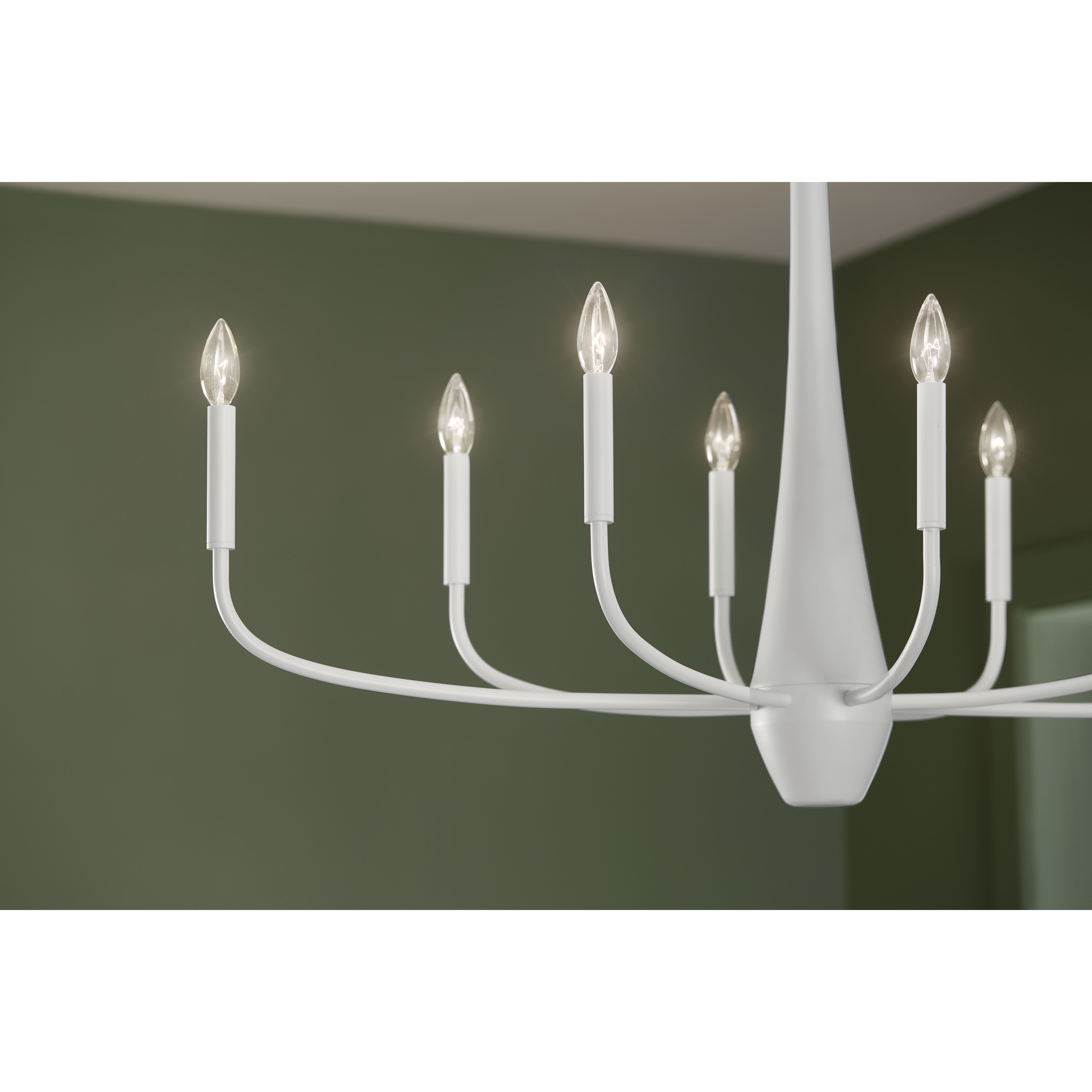 Deela LED 18.5 inch White Oval Chandelier Ceiling Light