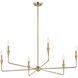 Alvaro 6 Light Champagne Bronze Chandelier Ceiling Light, 1 Tier Medium