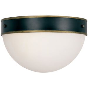 Capsule 2 Light 8 inch Matte Black/Textured Gold Outdoor Flush, Brian Patrick Flynn