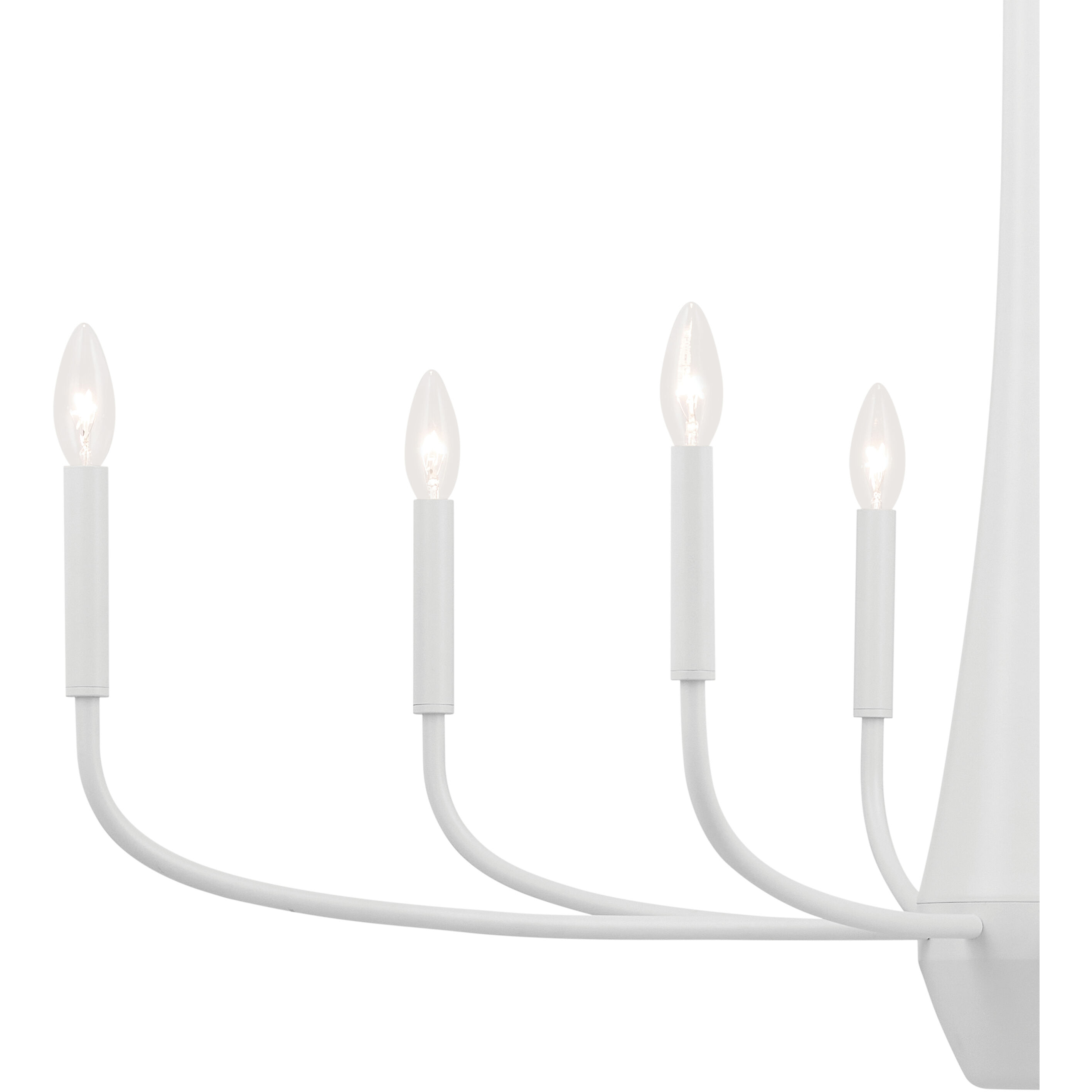 Deela LED 18.5 inch White Oval Chandelier Ceiling Light