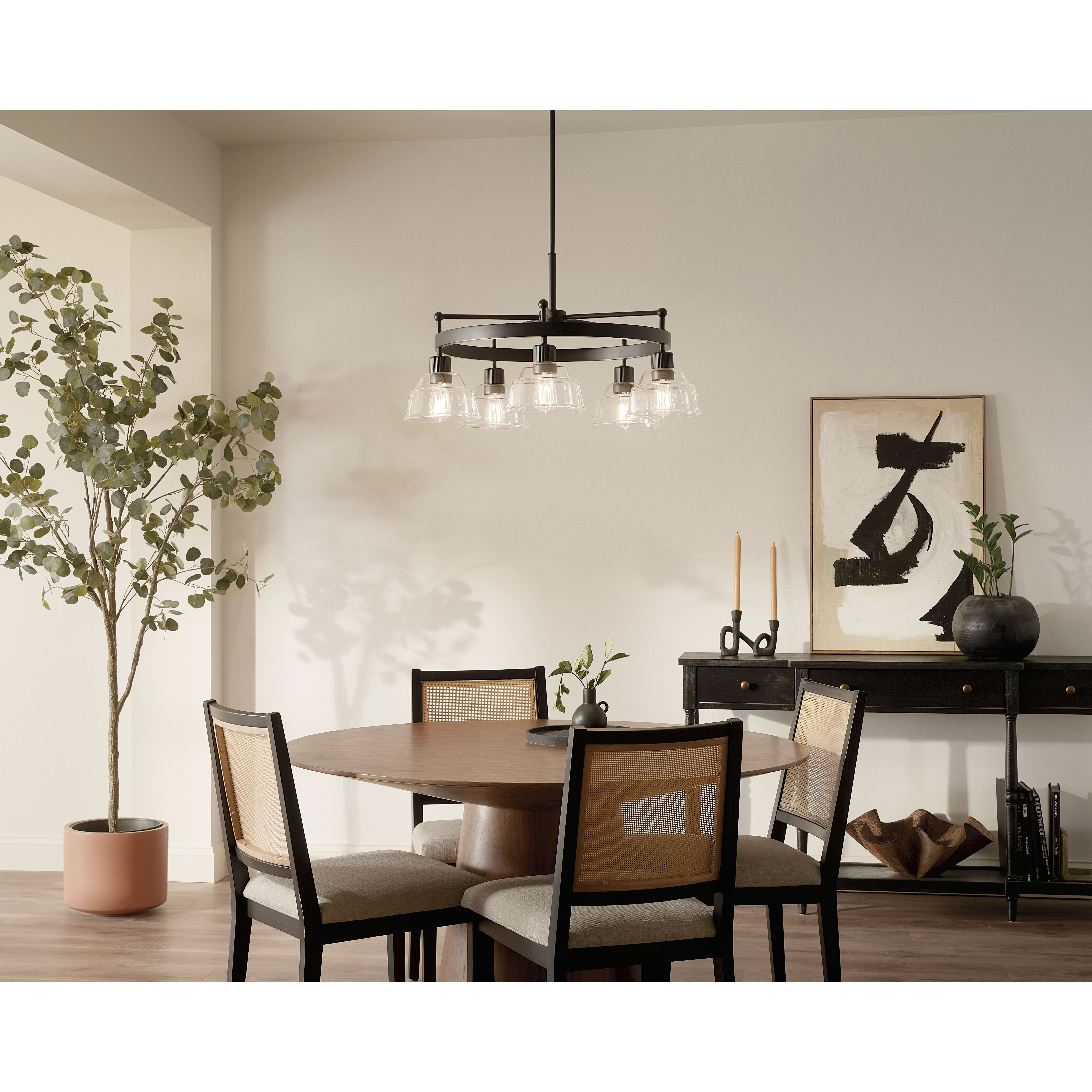 Eastmont 5 Light 31.5 inch Black Chandelier Ceiling Light, Large