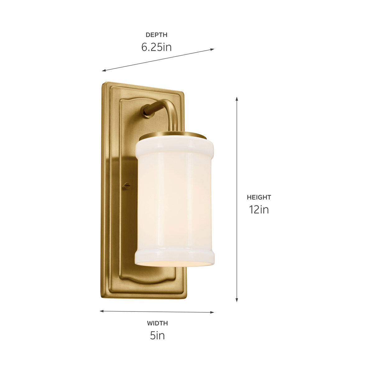 Homestead Vetivene 1 Light 6 inch Natural Brass Wall Sconce Wall Light, Vetivene