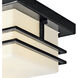 Tremillo 2 Light 12 inch Black Outdoor Flush & Semi Flush Mt