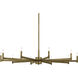 Erzo 10 Light Natural Brass Chandelier Ceiling Light, Large