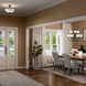Jolie 2 Light Black Inverted Pendant/Semi Flush Ceiling Light in Incandescent