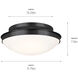 Bretta 3 Light 17.75 inch Black Flush Mount Ceiling Light