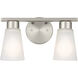 Stamos 2 Light 13 inch Brushed Nickel Bath Vanity Light Wall Light, 2 Arm