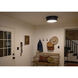 Serca 3 Light 18 inch Black Flush Mount Ceiling Light