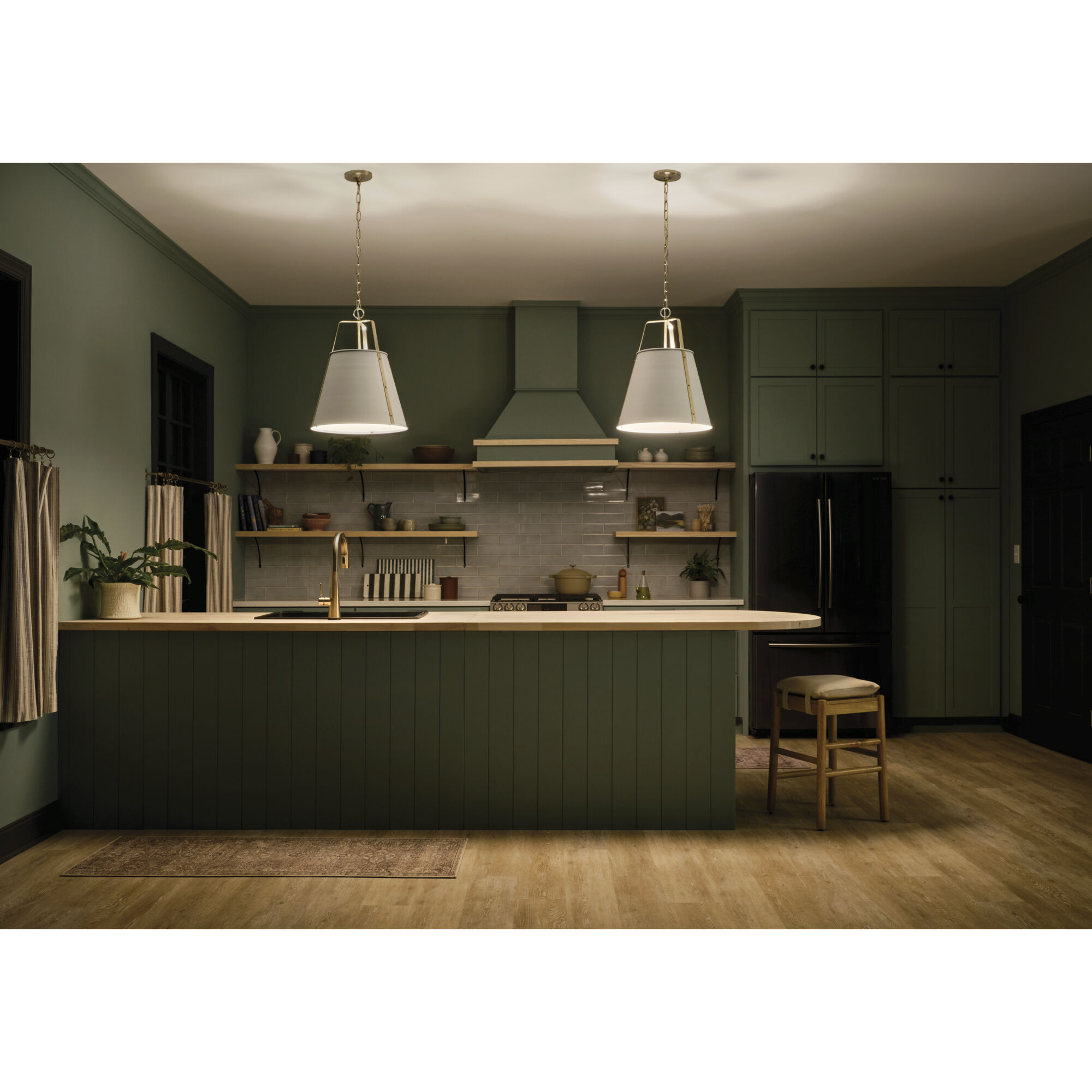 Etcher 2 Light White Pendant Ceiling Light