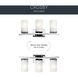 Crosby 3 Light 23 inch Chrome Wall Mt Bath 3 Arm Wall Light