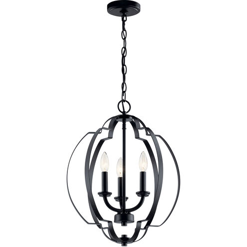 Voleta 3 Light 17 inch Black Pendant Ceiling Light