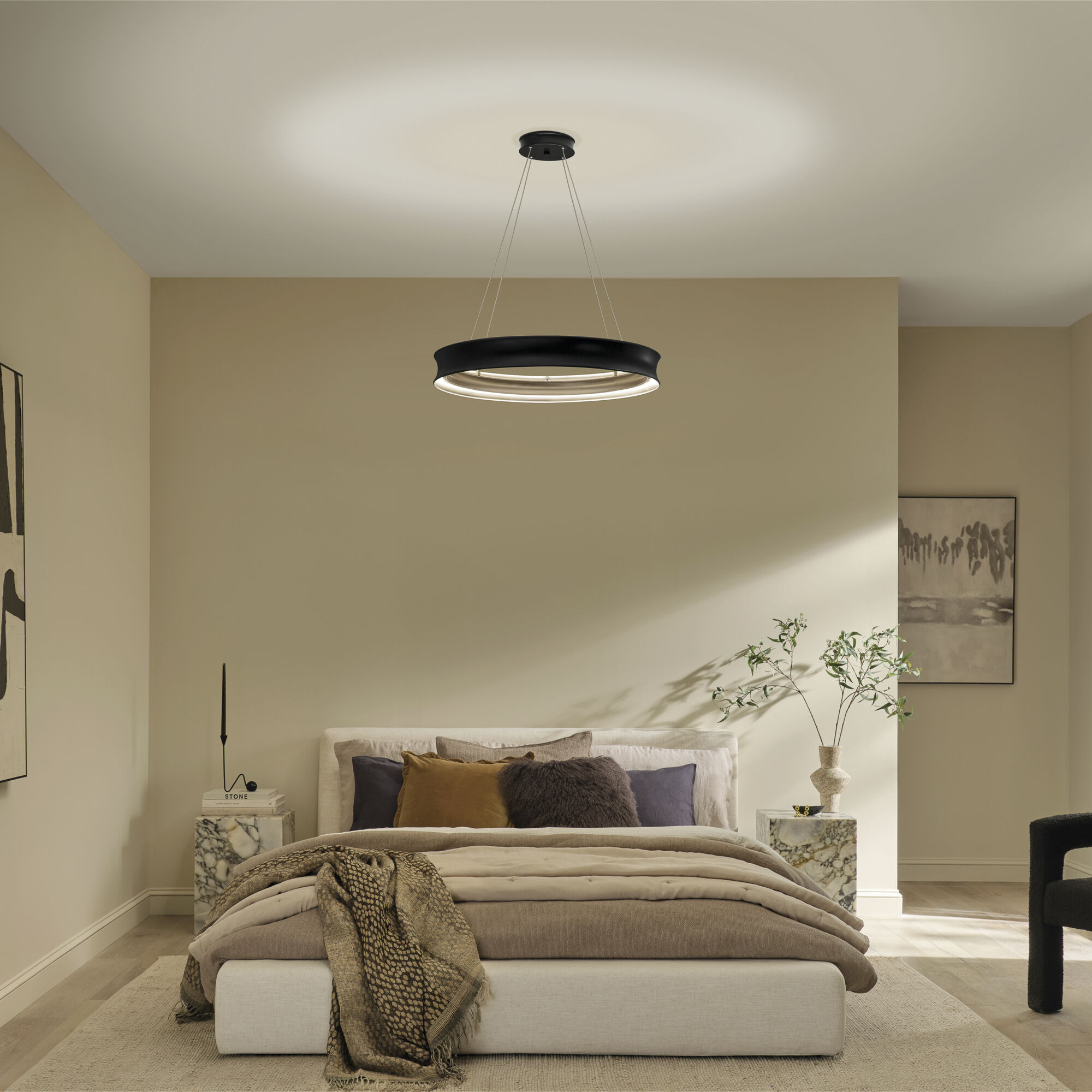 Larousse LED Black Chandelier Ceiling Light