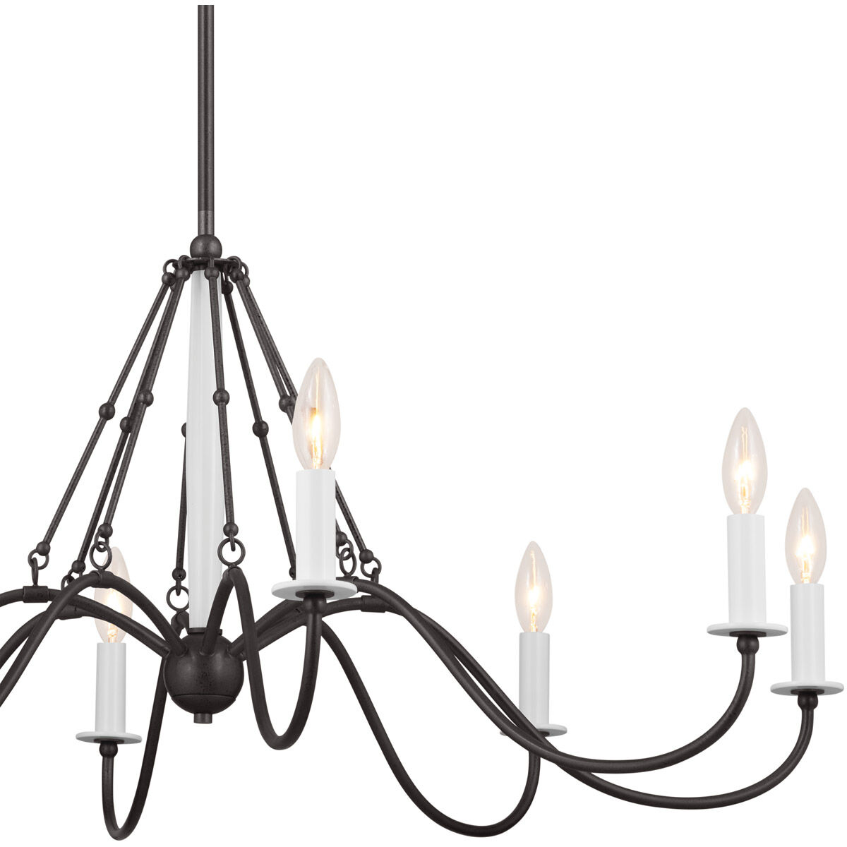Homestead Freesia 8 Light 38 inch Anvil Iron Chandelier Ceiling Light