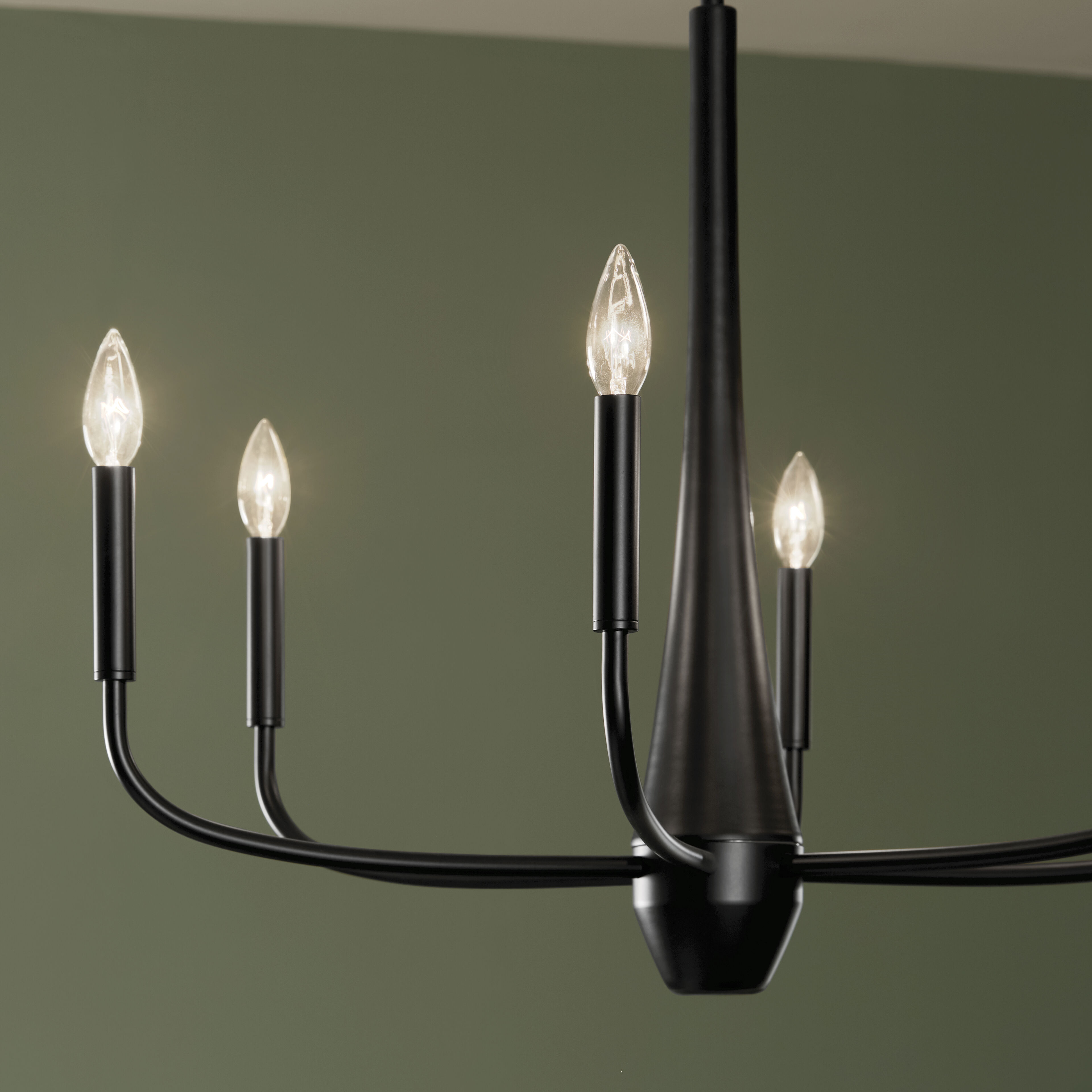 Kichler 52525BK Deela LED 28 inch Black Chandelier Ceiling Light