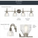 Avery 4 Light 33 inch Brushed Nickel Wall Mt Bath 4 Arm Wall Light