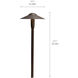 Independence 12 3.00 watt Textured Architectural Bronze Landscape 12V LED Path/Spread in 2700K