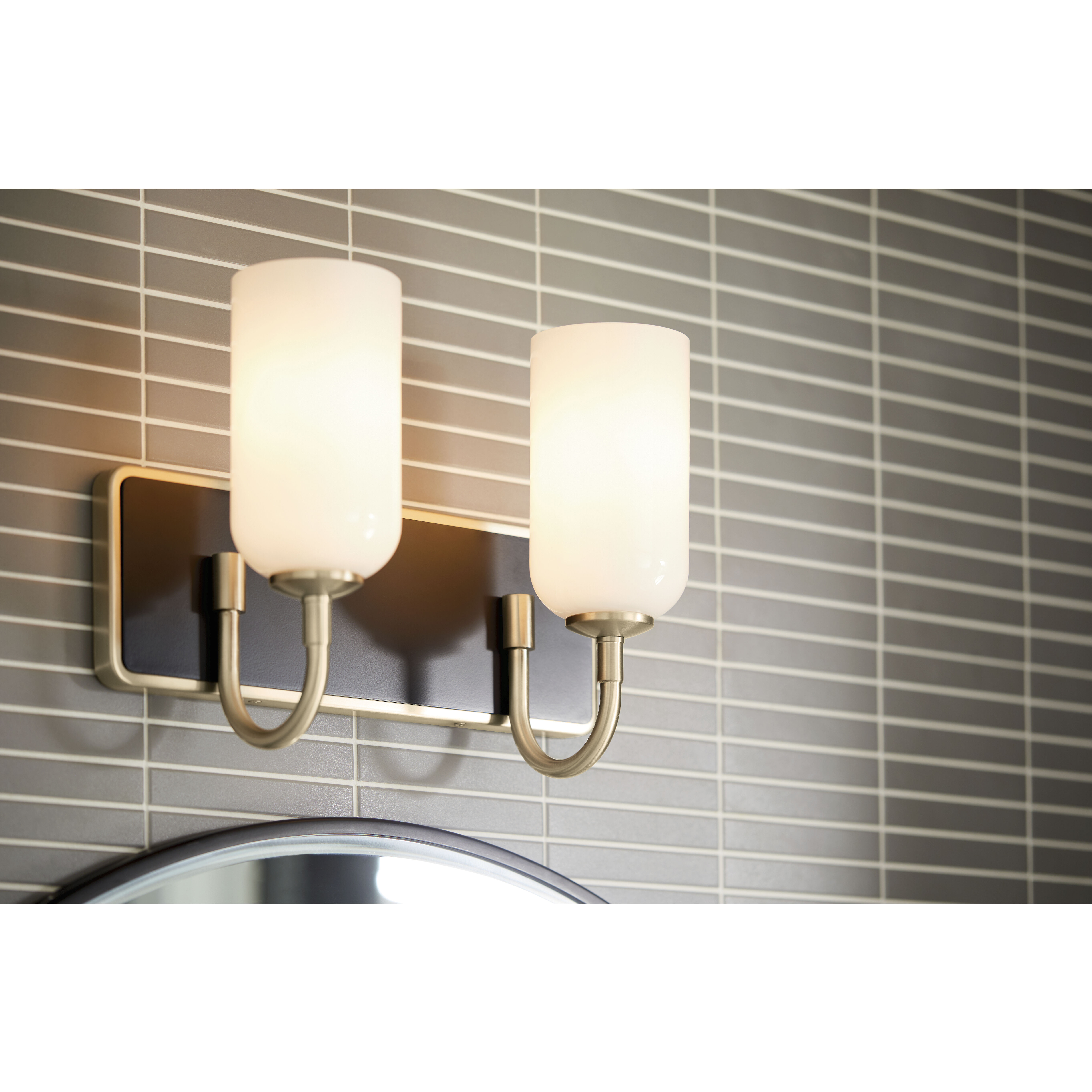 Solia LED 14.25 inch Champagne Bronze with Black Bathroom Vanity Light Wall Light